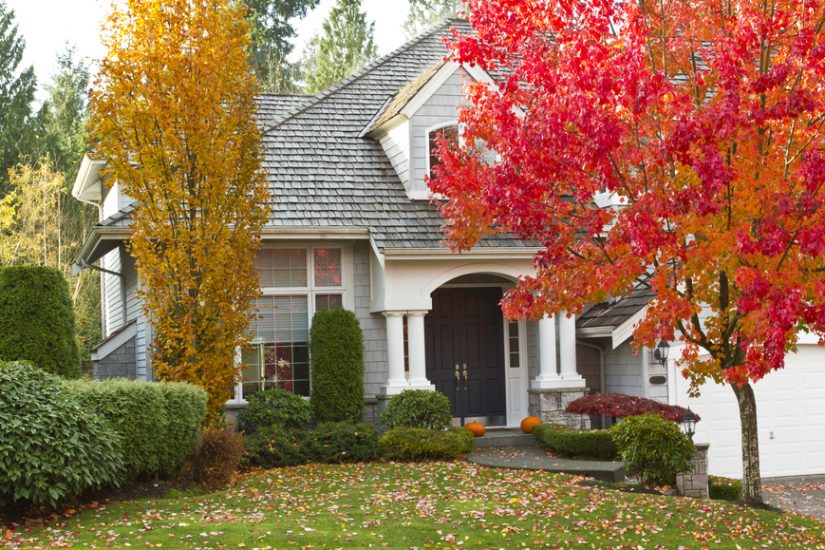 House Exterior Curb Appeal in Autumn