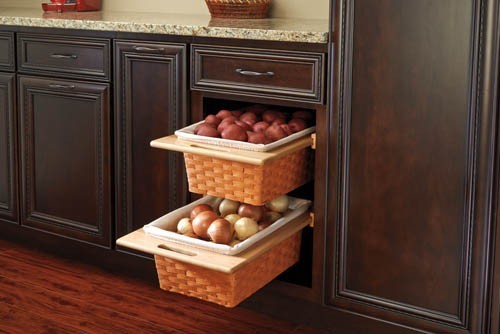 Pullout shelving can help those with limited mobility reach items without bending or climbing.