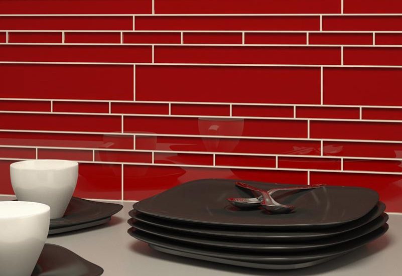 Cristezza Club Glass Tile in Ruby Red - The RTA Store