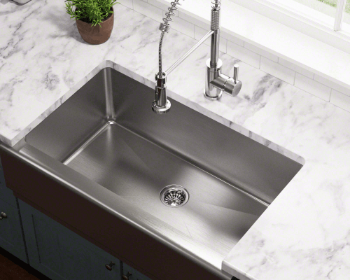 A beautiful farmhouse sink can add a lot to your decor.