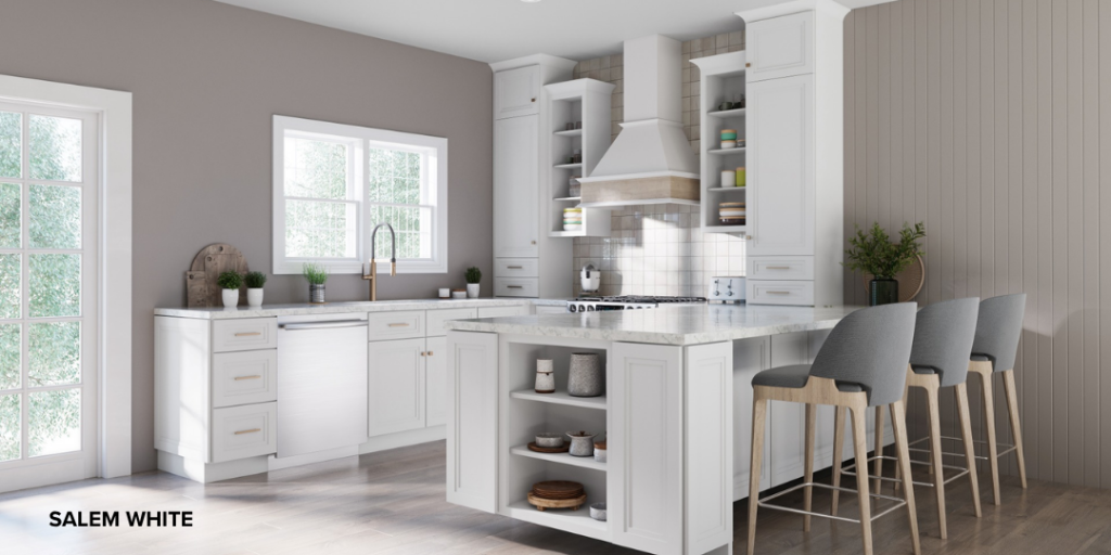 Salem White Kitchen Cabinets