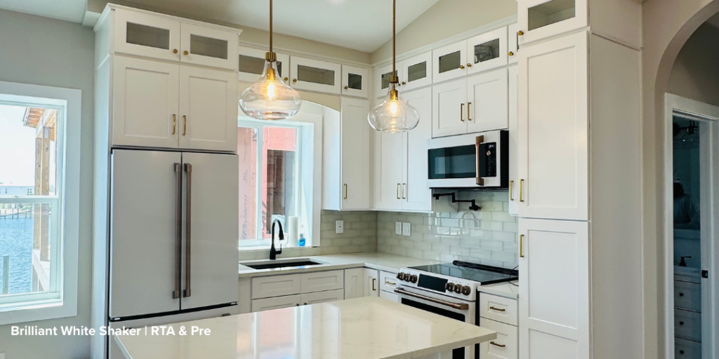 Brilliant White Shaker Kitchen Cabinets