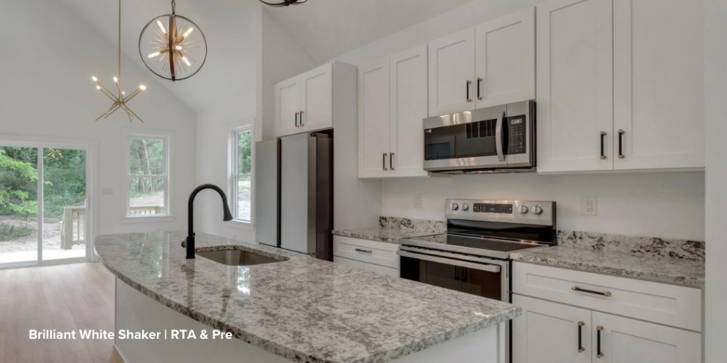 Brilliant White Shaker Kitchen Cabinets