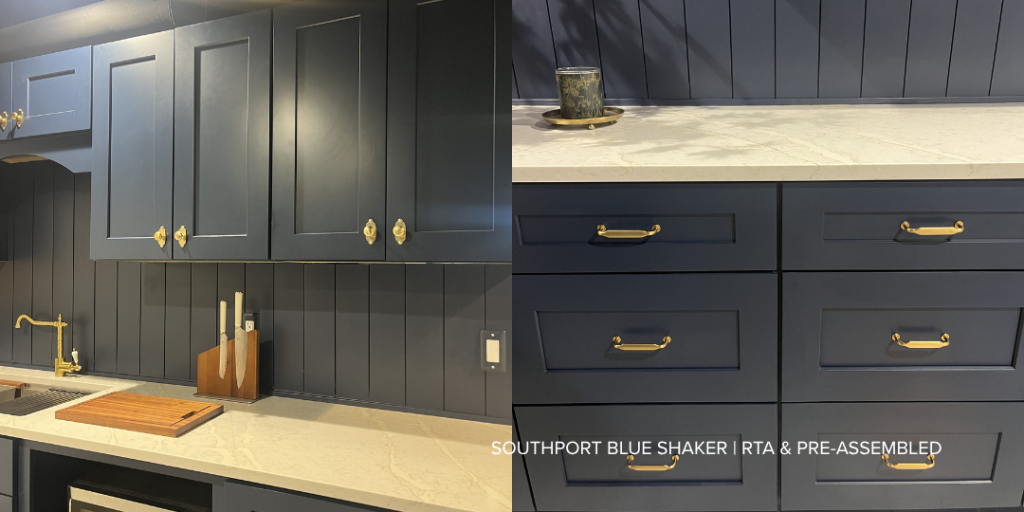Moody Cabinets - Southport Blue Shaker Kitchen Cabinets
